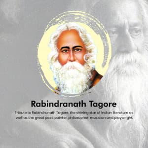 Rabindranath Tagore Jayanti creative image