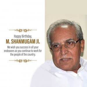 M. Shanmugam Birthday event advertisement