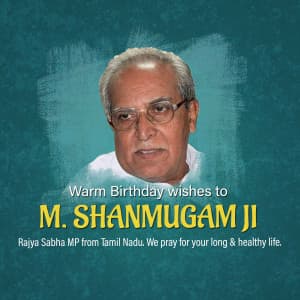 M. Shanmugam Birthday flyer