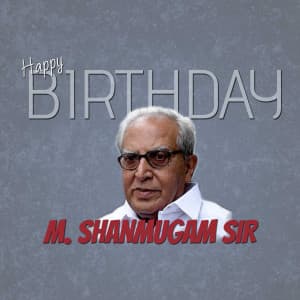 M. Shanmugam Birthday event poster