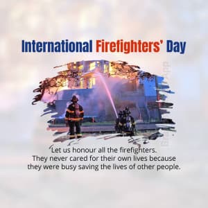 International Firefighters' Day marketing flyer