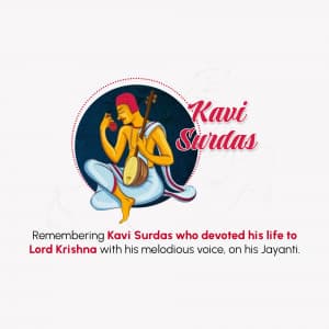 Surdas Jayanti creative image