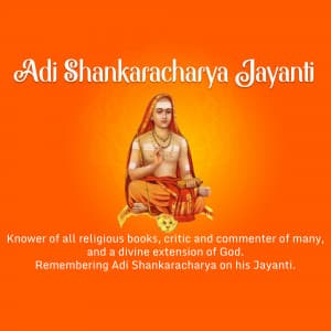 Shankaracharya Jayanti marketing poster