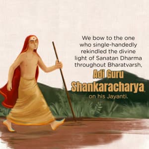 Shankaracharya Jayanti marketing flyer