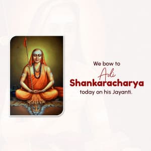 Shankaracharya Jayanti Facebook Poster