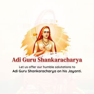 Shankaracharya Jayanti creative image