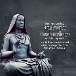 Shankaracharya Jayanti event advertisement