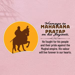 Maharana Pratap Jayanti advertisement banner