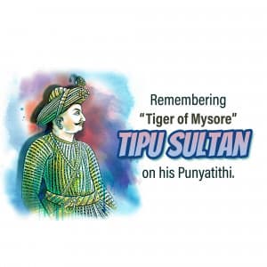 Tipu Sultan Punyatithi poster Maker