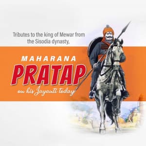 Maharana Pratap Jayanti marketing poster