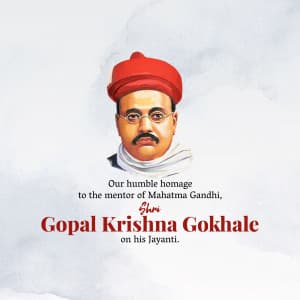 Gopal Krishna Gokhale Jayanti creative image