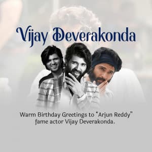 Vijay Deverakonda Birthday whatsapp status poster