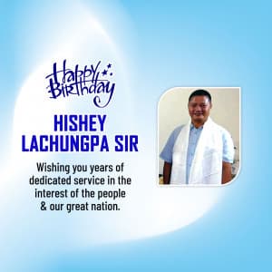 Hishey Lachungpa Birthday image