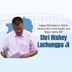 Hishey Lachungpa Birthday graphic