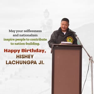 Hishey Lachungpa Birthday poster