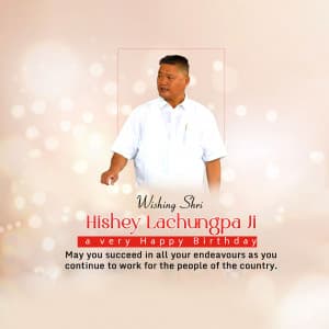 Hishey Lachungpa Birthday banner