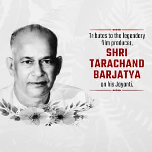 Tarachand Barjatya Jayanti creative image