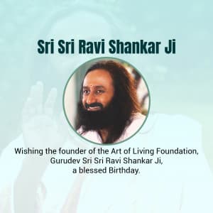 Sri Sri Ravi Shankar Birthday marketing poster