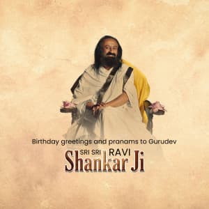 Sri Sri Ravi Shankar Birthday creative image