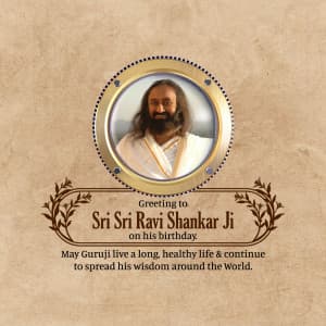 Sri Sri Ravi Shankar Birthday event advertisement