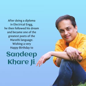 Sandeep Khare Birthday marketing flyer