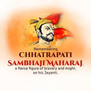 Chhatrapati Sambhaji Maharaj Jayanti greeting image