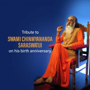 Swami Chinmayananda Saraswati Jayanti festival image