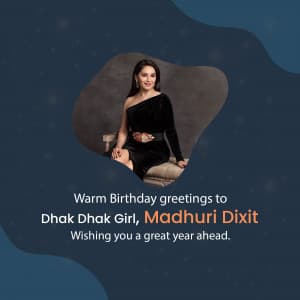 Madhuri Dixit Birthday event advertisement