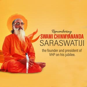 Swami Chinmayananda Saraswati Jayanti ad post