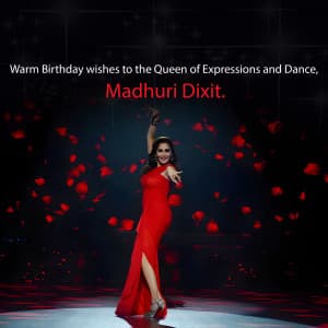 Madhuri Dixit Birthday graphic