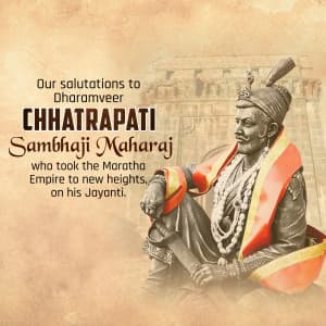 Chhatrapati Sambhaji Maharaj Jayanti creative image