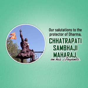 Chhatrapati Sambhaji Maharaj Jayanti Facebook Poster