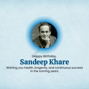 Sandeep Khare Birthday poster Maker