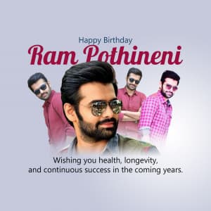 Ram Pothineni Birthday whatsapp status poster