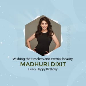 Madhuri Dixit Birthday flyer