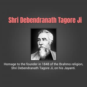 Debendranath Tagore Jayanti ad post