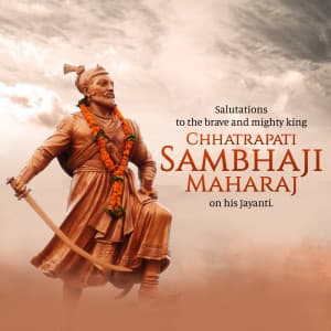 Chhatrapati Sambhaji Maharaj Jayanti event advertisement