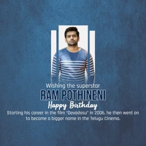 Ram Pothineni Birthday event advertisement