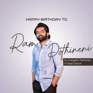 Ram Pothineni Birthday graphic