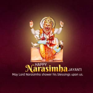 Narasimha Jayanti marketing flyer