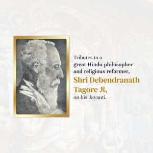 Debendranath Tagore Jayanti greeting image