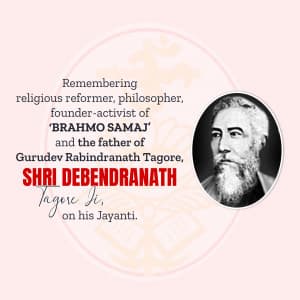 Debendranath Tagore Jayanti marketing poster