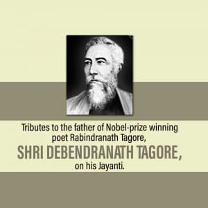 Debendranath Tagore Jayanti graphic