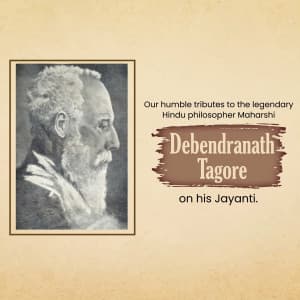 Debendranath Tagore Jayanti marketing flyer