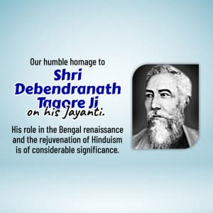 Debendranath Tagore Jayanti creative image