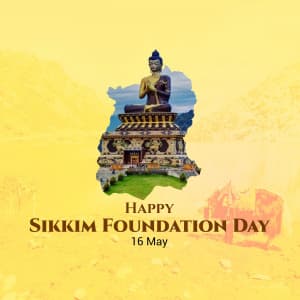 Sikkim Foundation Day marketing poster