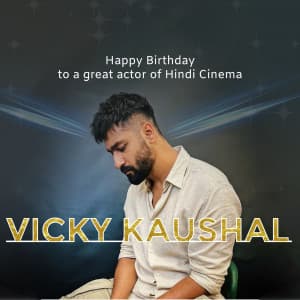 Vicky Kaushal Birthday illustration