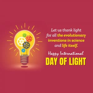 International Day of Light marketing flyer