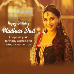 Madhuri Dixit Birthday event poster