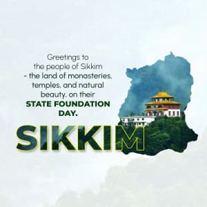 Sikkim Foundation Day graphic